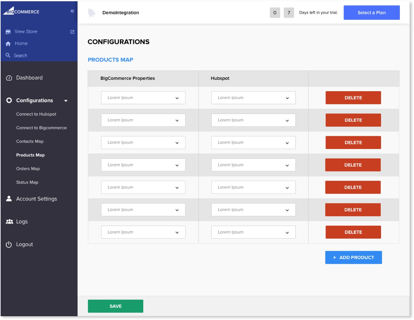 big-commerce-integration-configuration-products-map